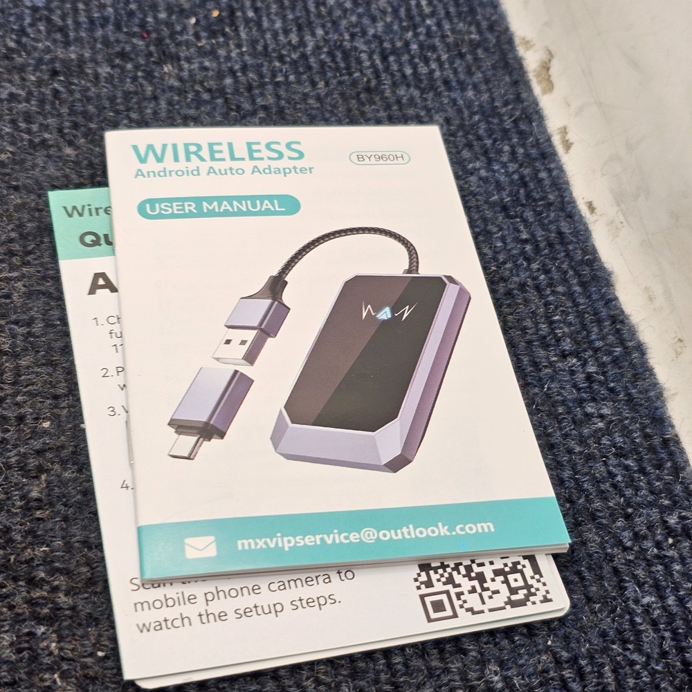 BY960H Wireless Android Auto Adapter For Cars With Wired Android Auto