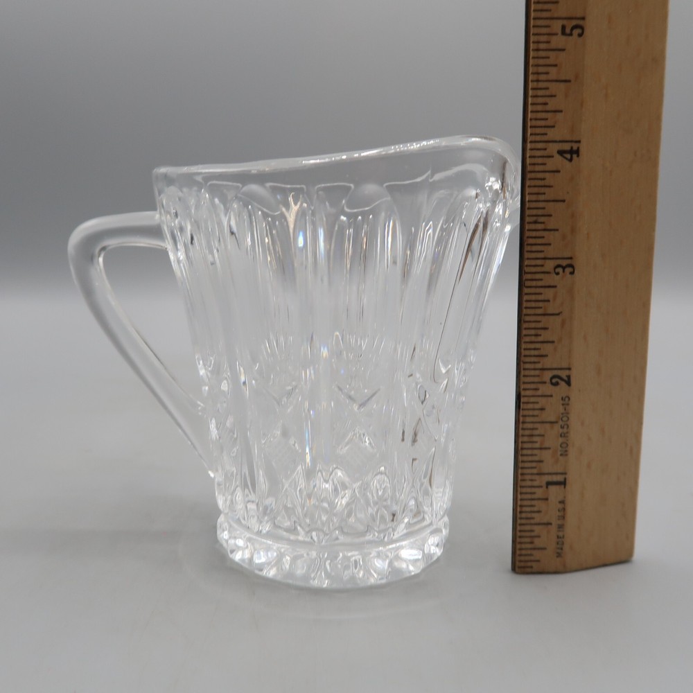 Clear Class Crystal Creamer Replacement 4 in Etched