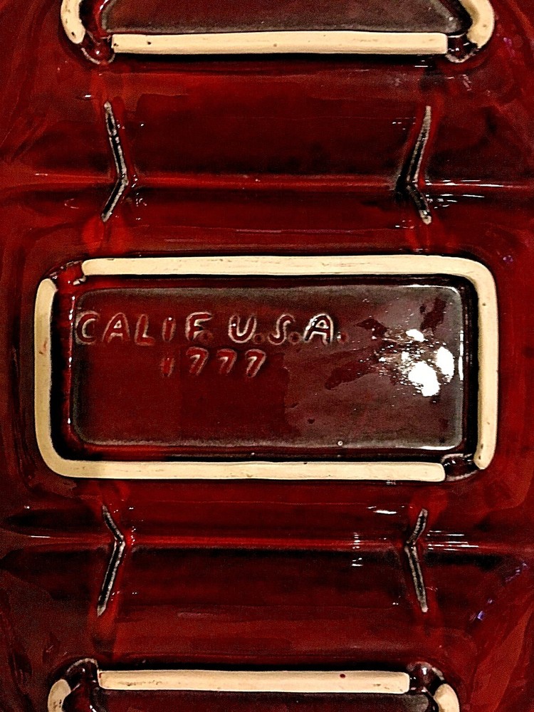 CALIF. U.S.A. Pottery # 1777 Large Divided Rectangular Serving Dish/Platter