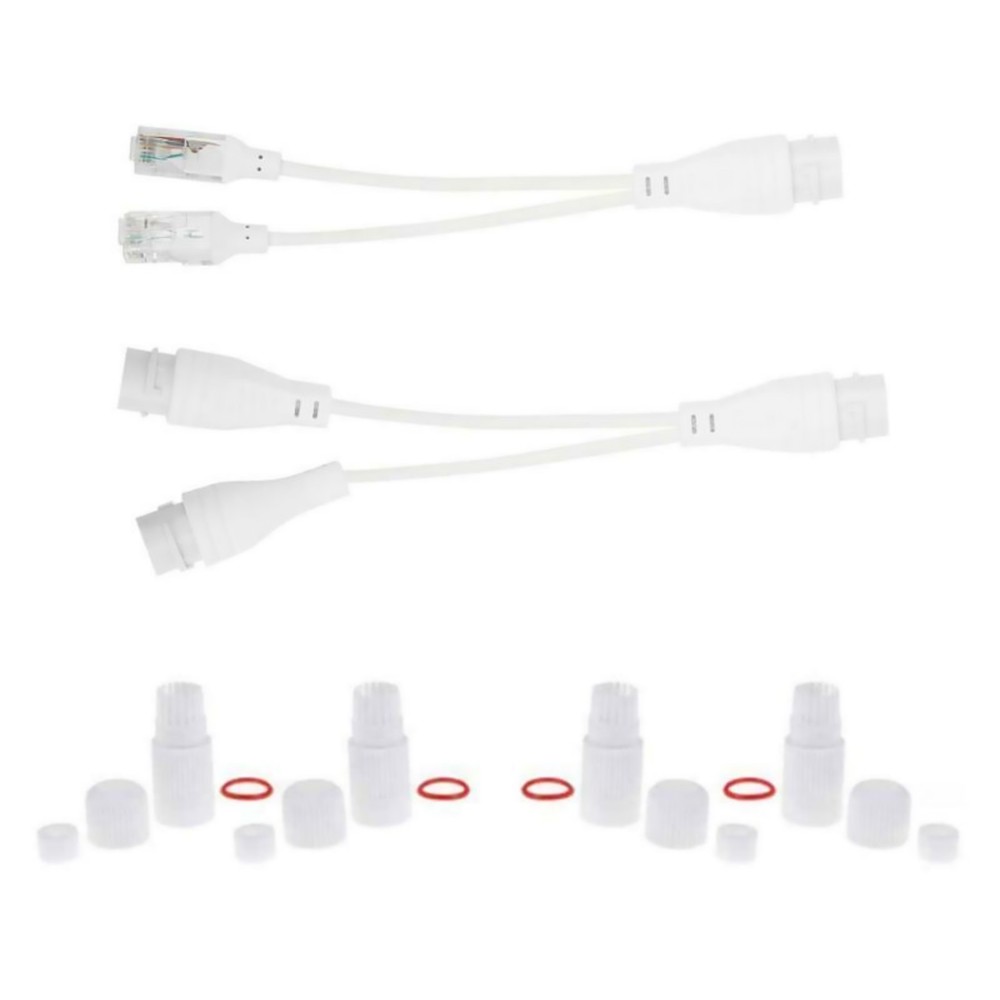 POE Splitter RJ45 2-in-1 Network Cabling Connector For Security Camera Install