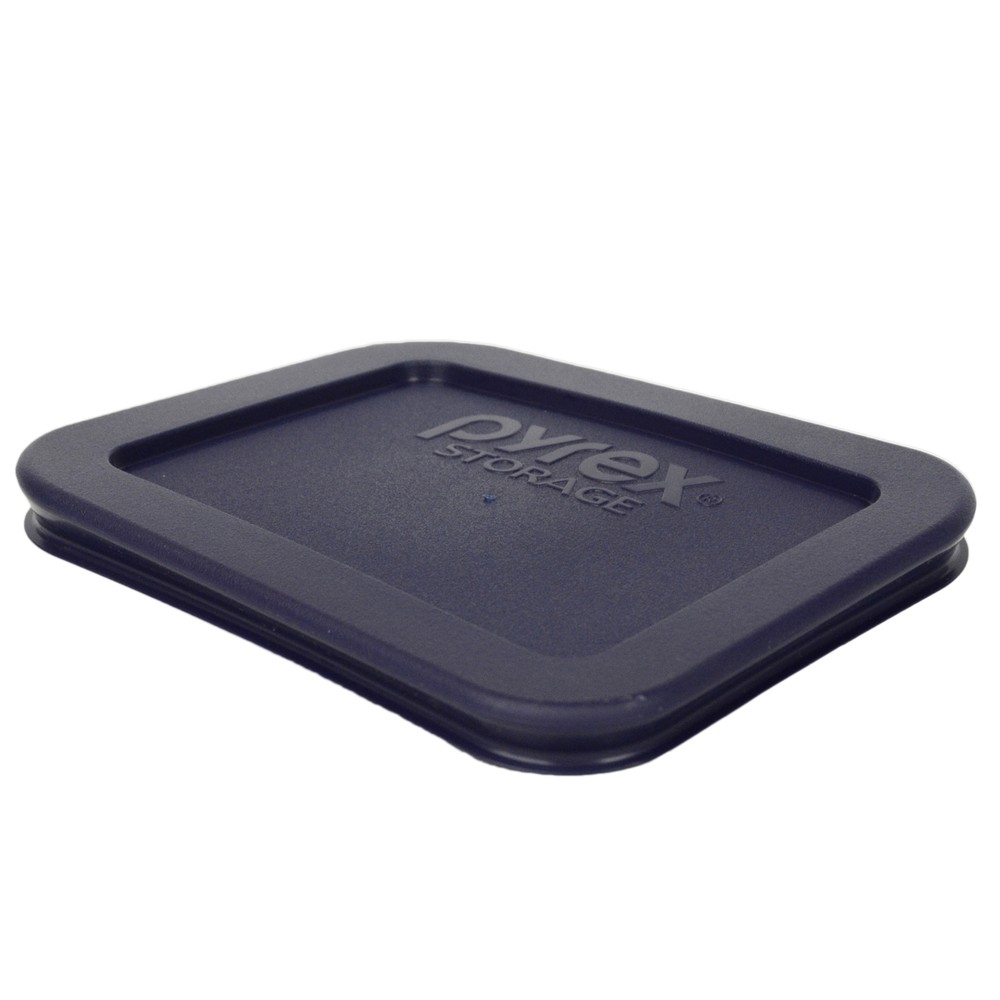 Pyrex 7213-PC Rectangular Blue 1.9 Cup Plastic Storage Lid 2PK for Glass Dish