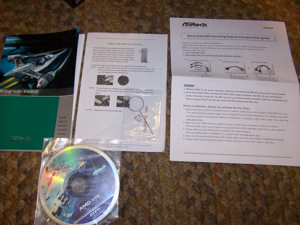 ASRock K8Upgrade-VM800 Quick Install Guide, Support CD, Jumper Tool, Documents