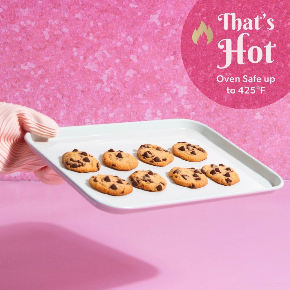 4-Piece Ceramic Nonstick Bakeware Set for Kitchen with Baking Sheet Pan, Cookie