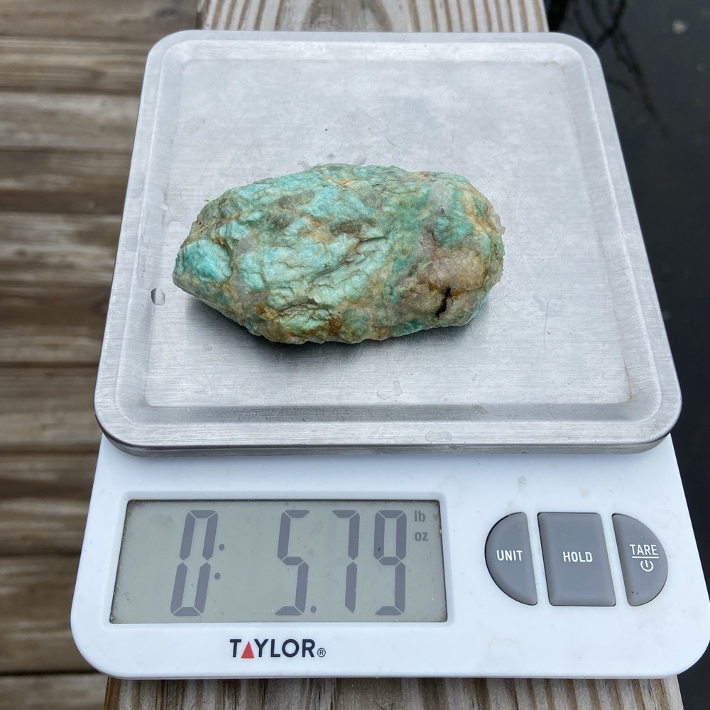 Bright Blue Amazonite Lapidary Rough Stone 5.79 Oz