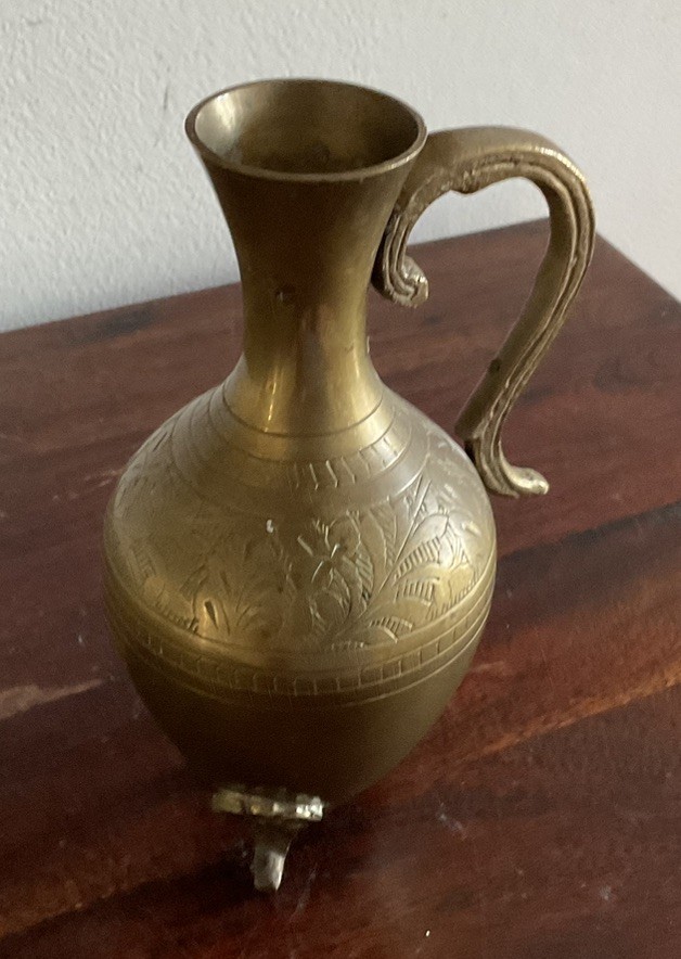 Lovely Vintage Handled Brass Vase/pitcher