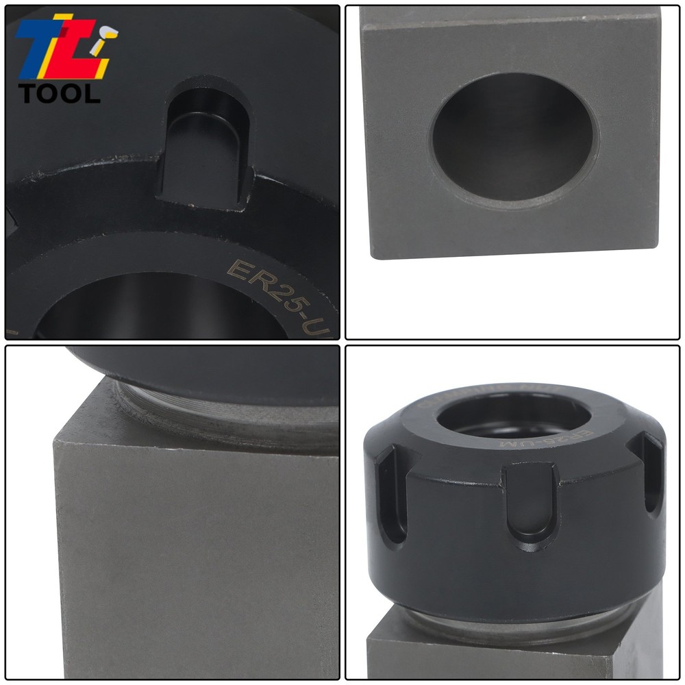 Square Collet Block Holder ER25 Fit for Precision Machining Work