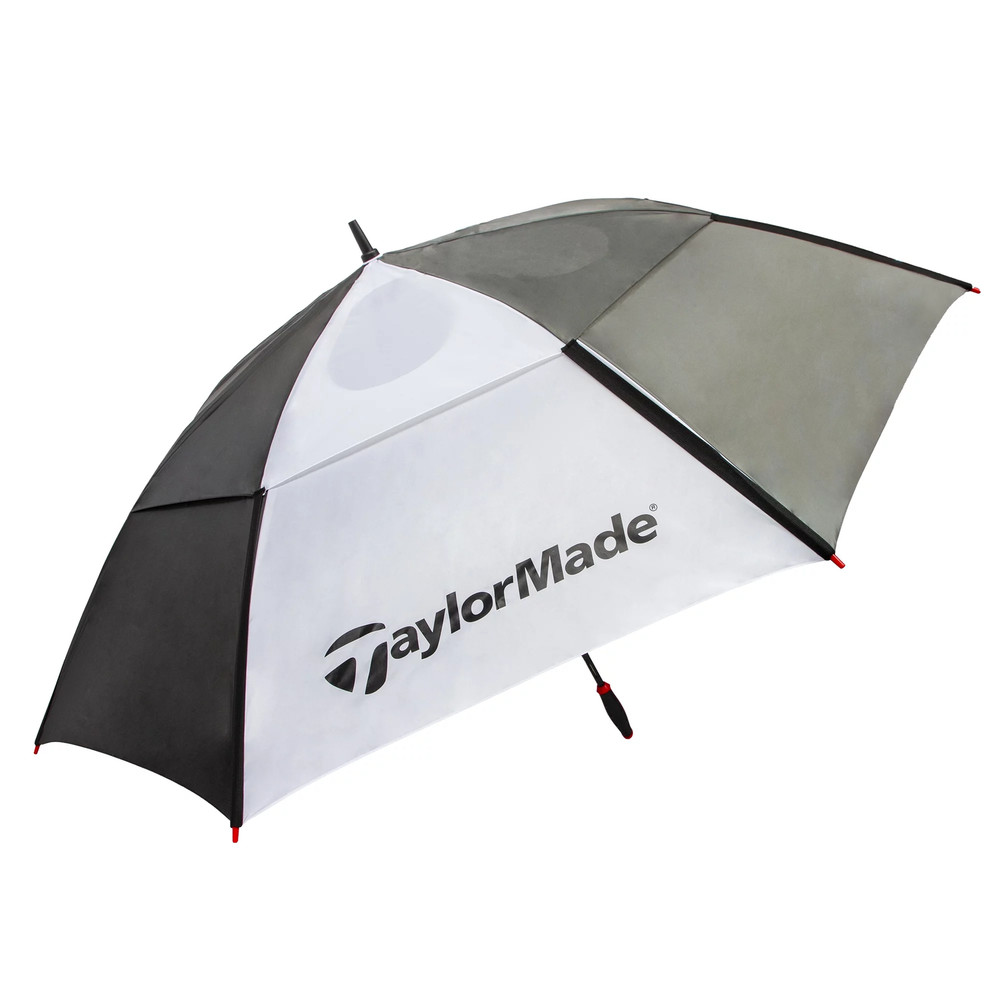 68-Inch Auto Open Vented Golf Umbrella, Black/White