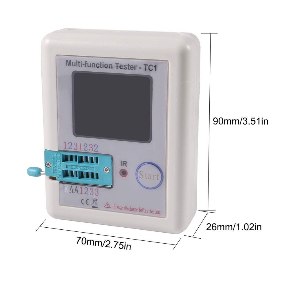 ACEIRMC LCR-TC1 Multi-Function Tester Colorful Display Pocketable White
