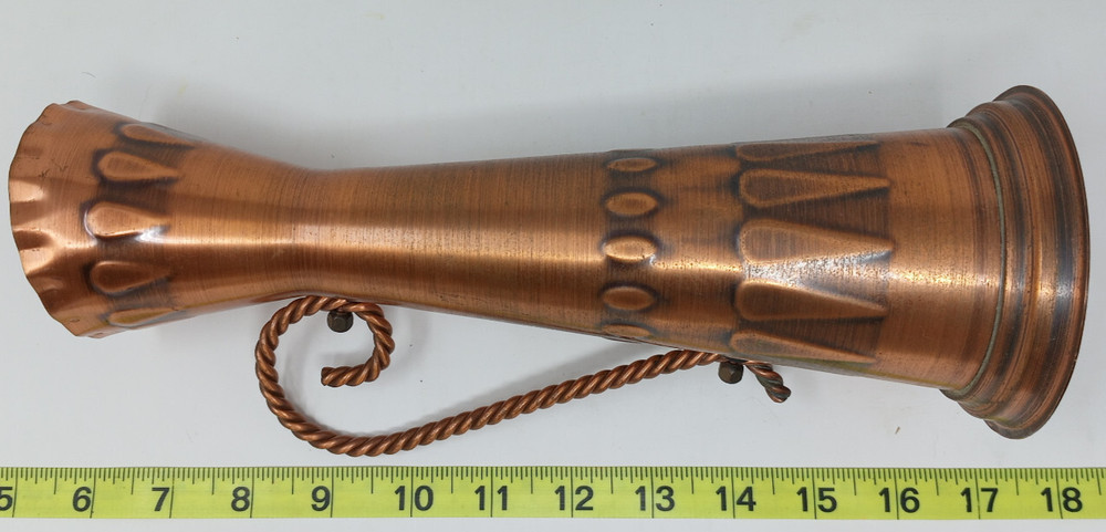 Vintage German HMZ Hand Made Hammered Copper Pitcher Vase