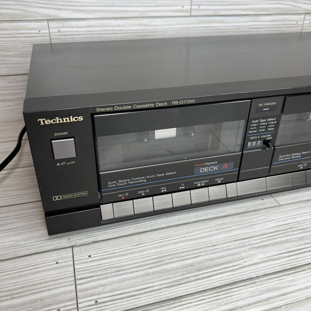 *READ* Technics RS-D170W Stereo Double Cassette Deck Dolby NR Japan Tested