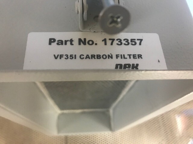 DEK VF351 CARBON FILTER, P/N 173357, NOS