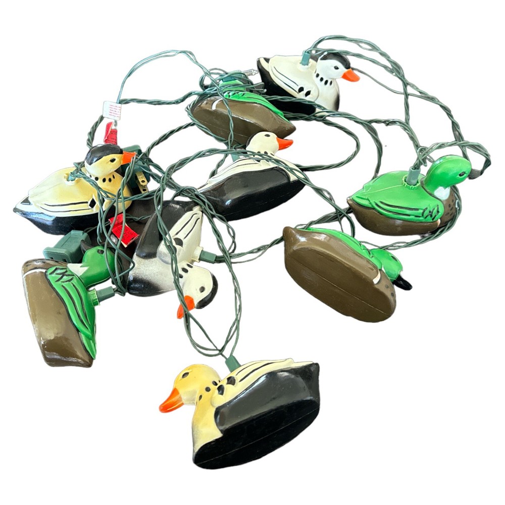 Vintage Primal Lite Duck String Light Set Ducks 1993