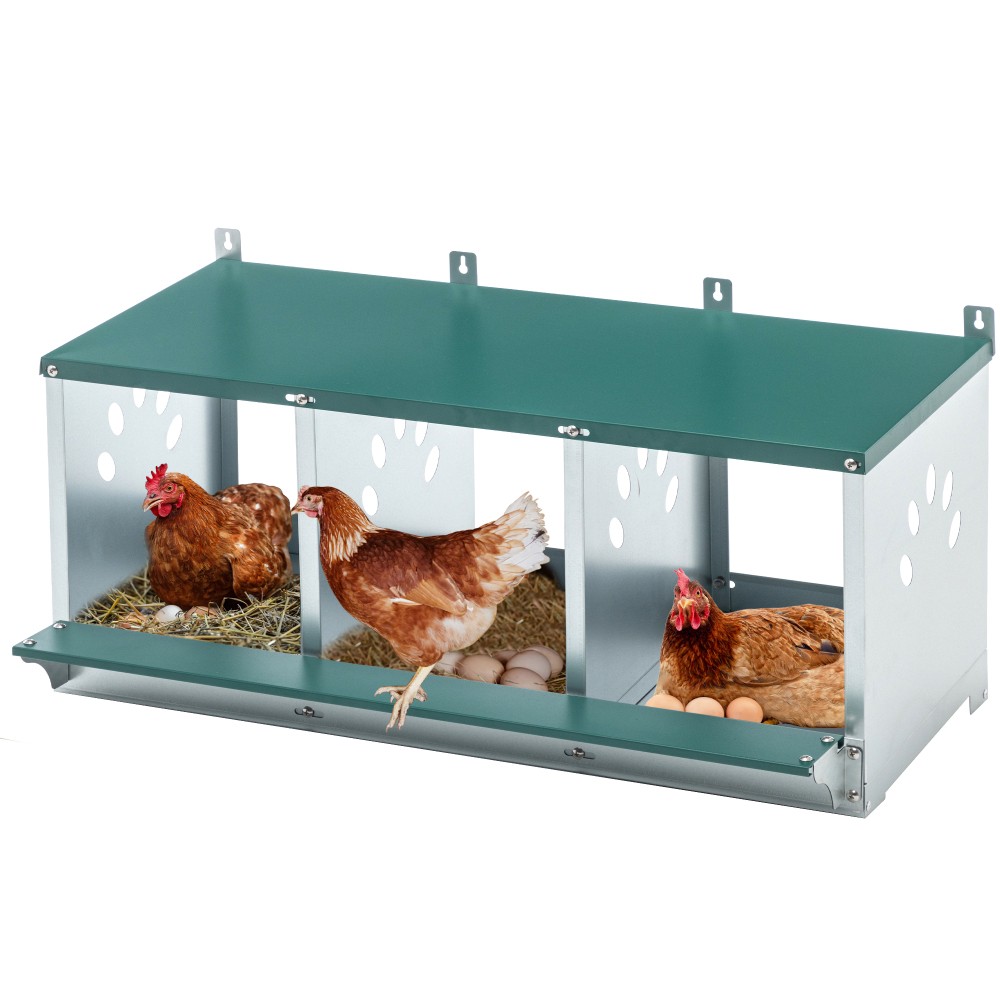 3/4/6/8 Room Nesting Boxes for Chicken, Galvanized steel Nesting Boxes for Hens