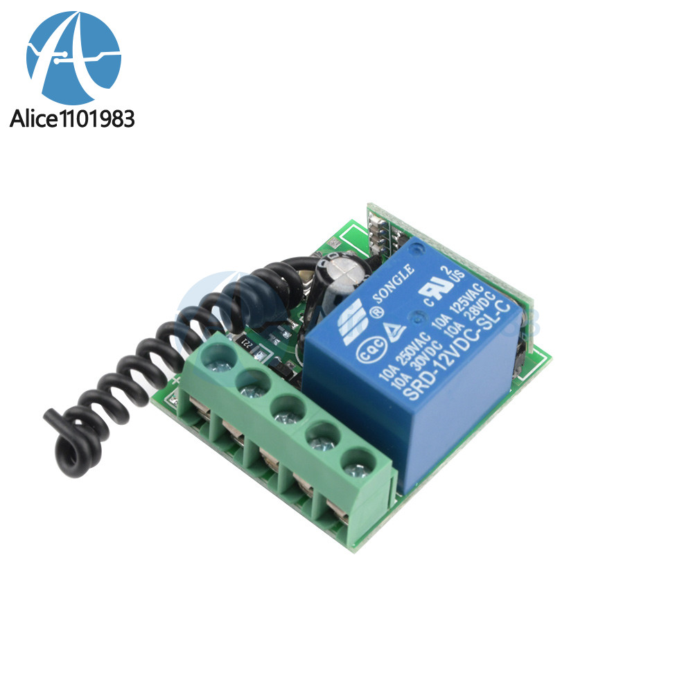 1 Channel 12V Wireless Relay RF 433Mhz Remote Control Switch Receiver Module