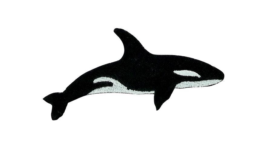 Patch Embroidered Badge Flag Backpack Orca Whale Shark Thermoadhesive
