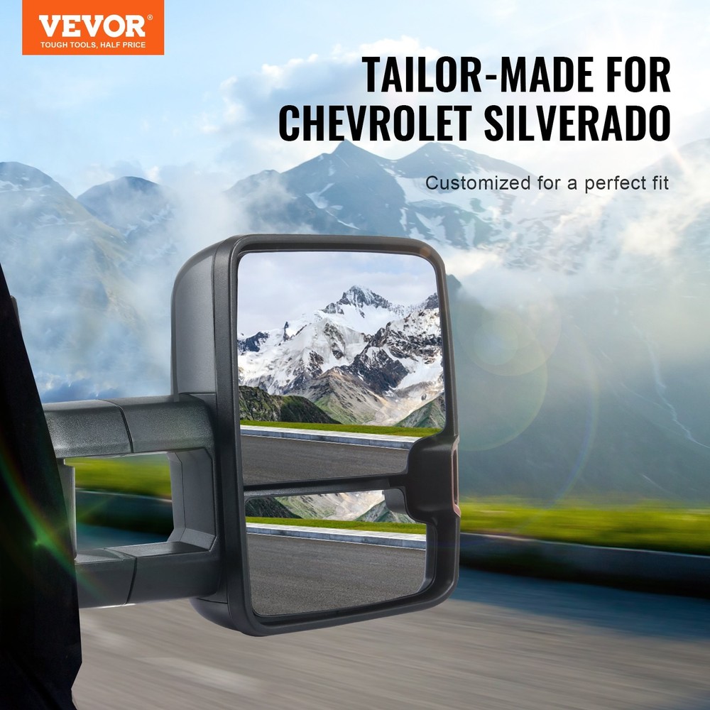 Towing Mirrors Left & Right Pair Set for Chevrolet Silverado (2003-2007)/G