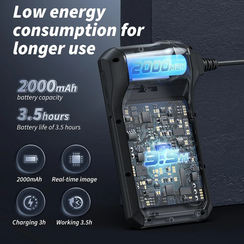 Endoscope Camera with Light, Inspection Borescope Camera with 4.3" IPS Screen...