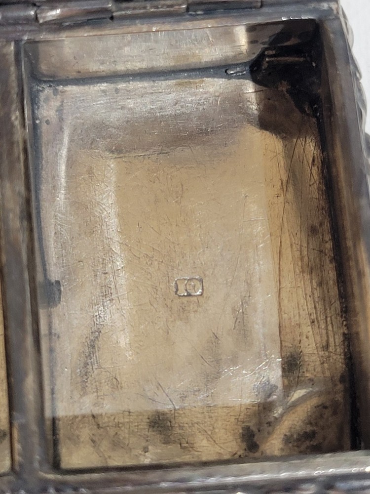 Antique German Solid Silver Double Snuff Box, Circa 1853
