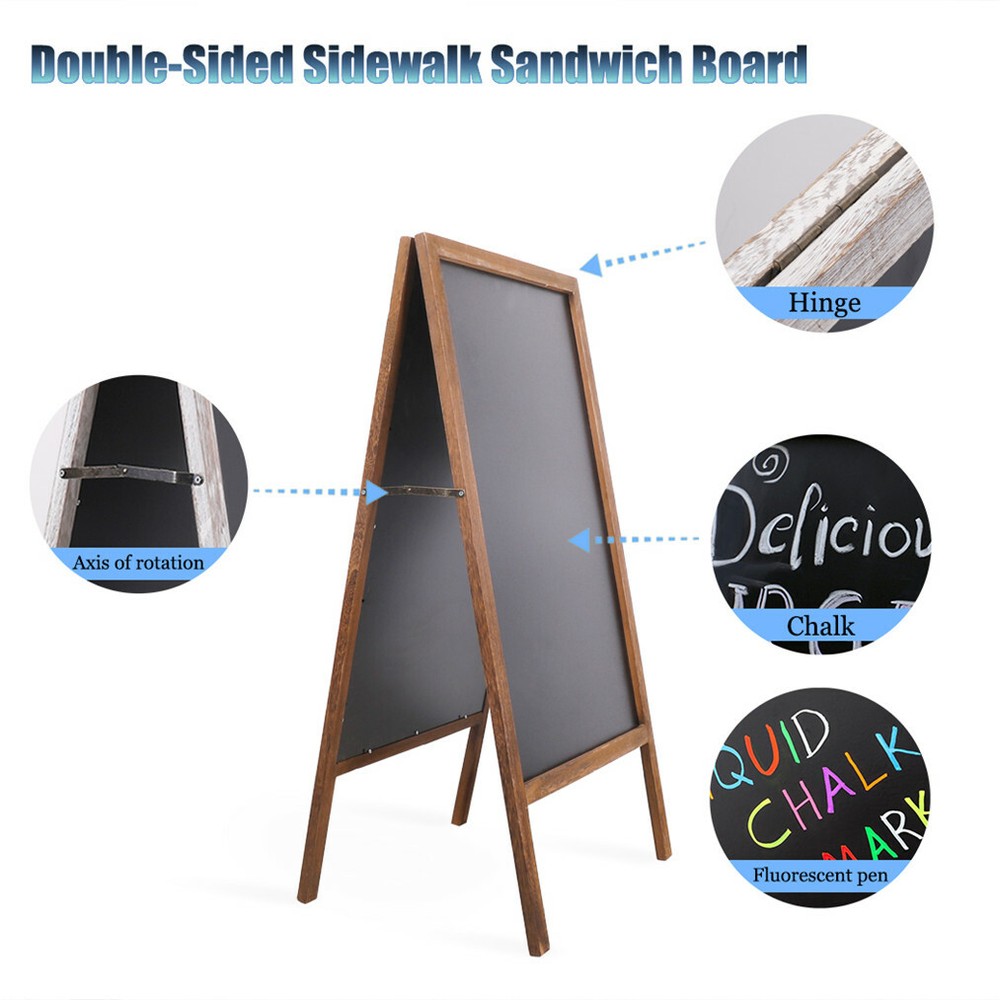 Magnetic Chalkboad Dual Side Sidewalk A Frame Sign Message Board Sandwich Board