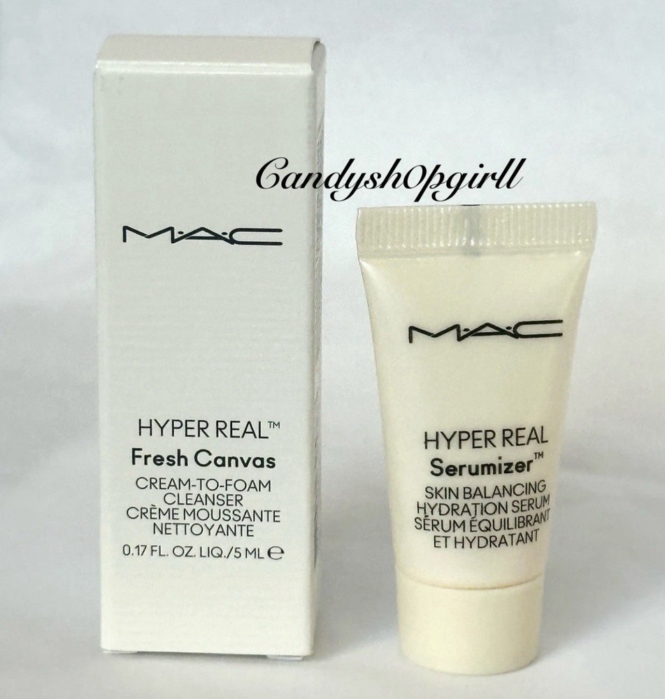 7PC MAC Makeup Set/Strobe Cream/Prep + Prime Setting Spray/Hyper Real Serumizer