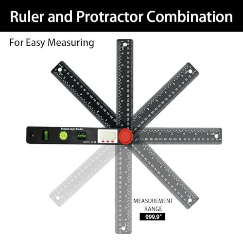 Digital Angle Finder Protractor-7inch 0-360 °LCD Digital onesize Black 2