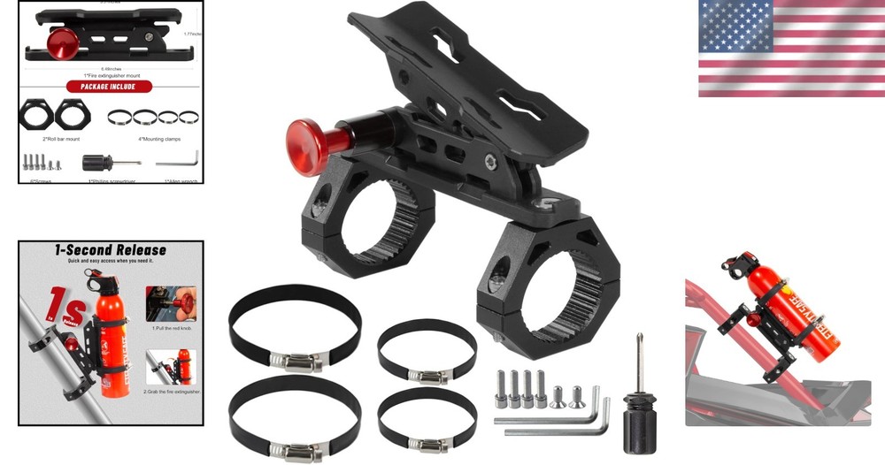 UTV Fire Extinguisher with Mount Kits- Quick Release Roll Bar Fire Extinguisher