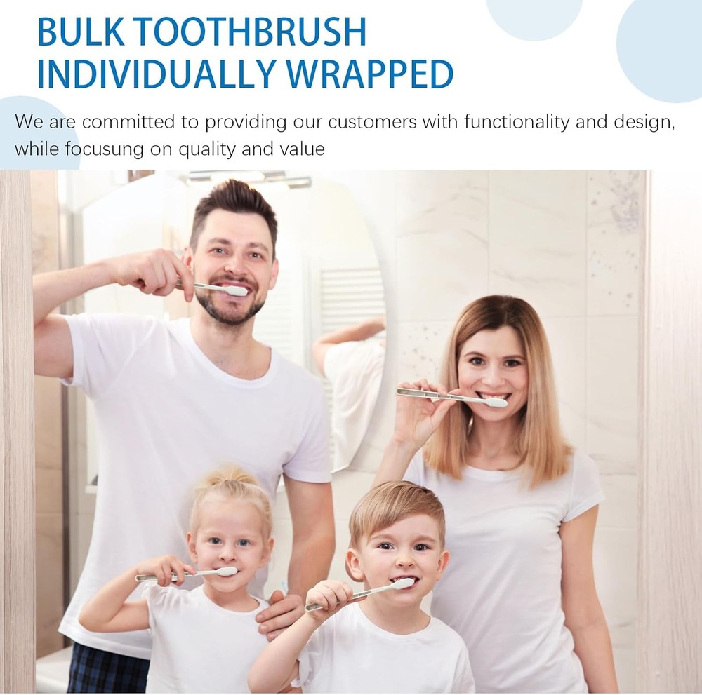 Uiifan 100 Sets Disposable Toothbrushes with Toothpaste Bulk Individually...