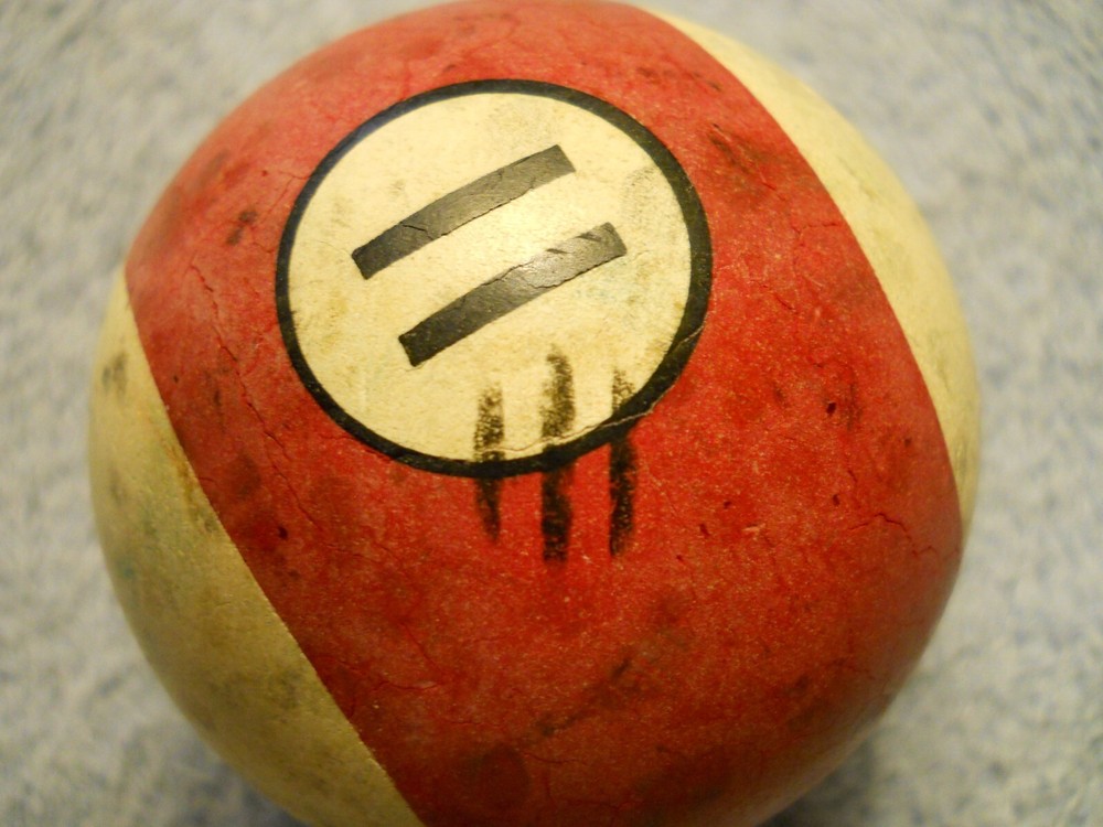 Vintage Clay Billiard Ball - #11
