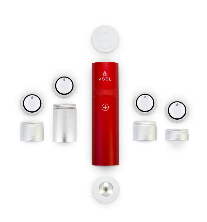 VSSL First Aid Stash w/ Light and Compass Integrated LED 4 various sized storage