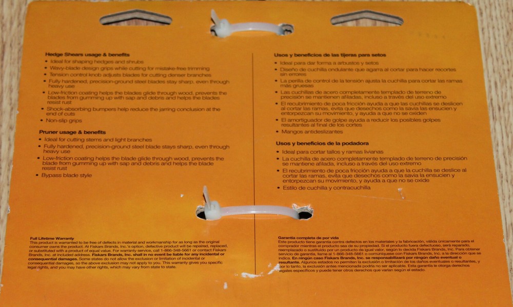 Fiskars 2pc Hedge & Shrub Care Set