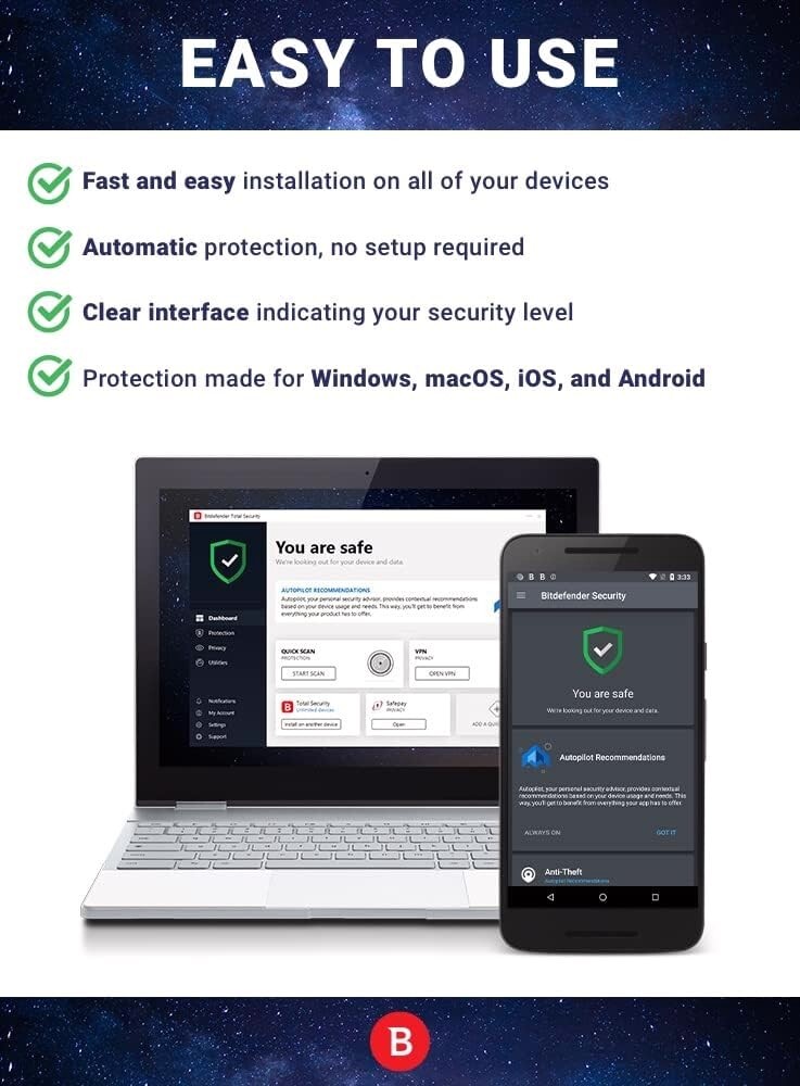 Bitdefender Total Security 2026 - 1 Year 3 Devices
