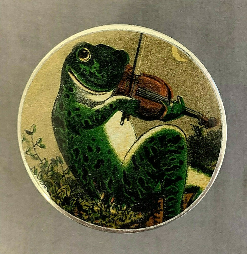 Classic Violin Frog  Titanium Herb Grinder 4 Piece Hand Mueller