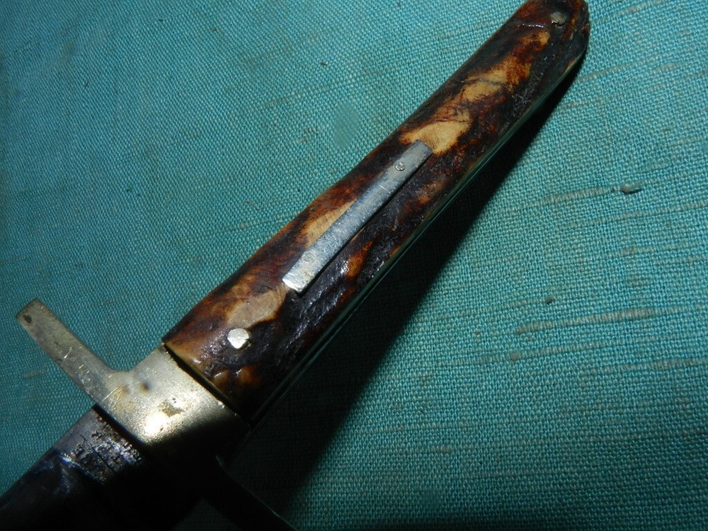 19th century Sheffield stag handle boot knife