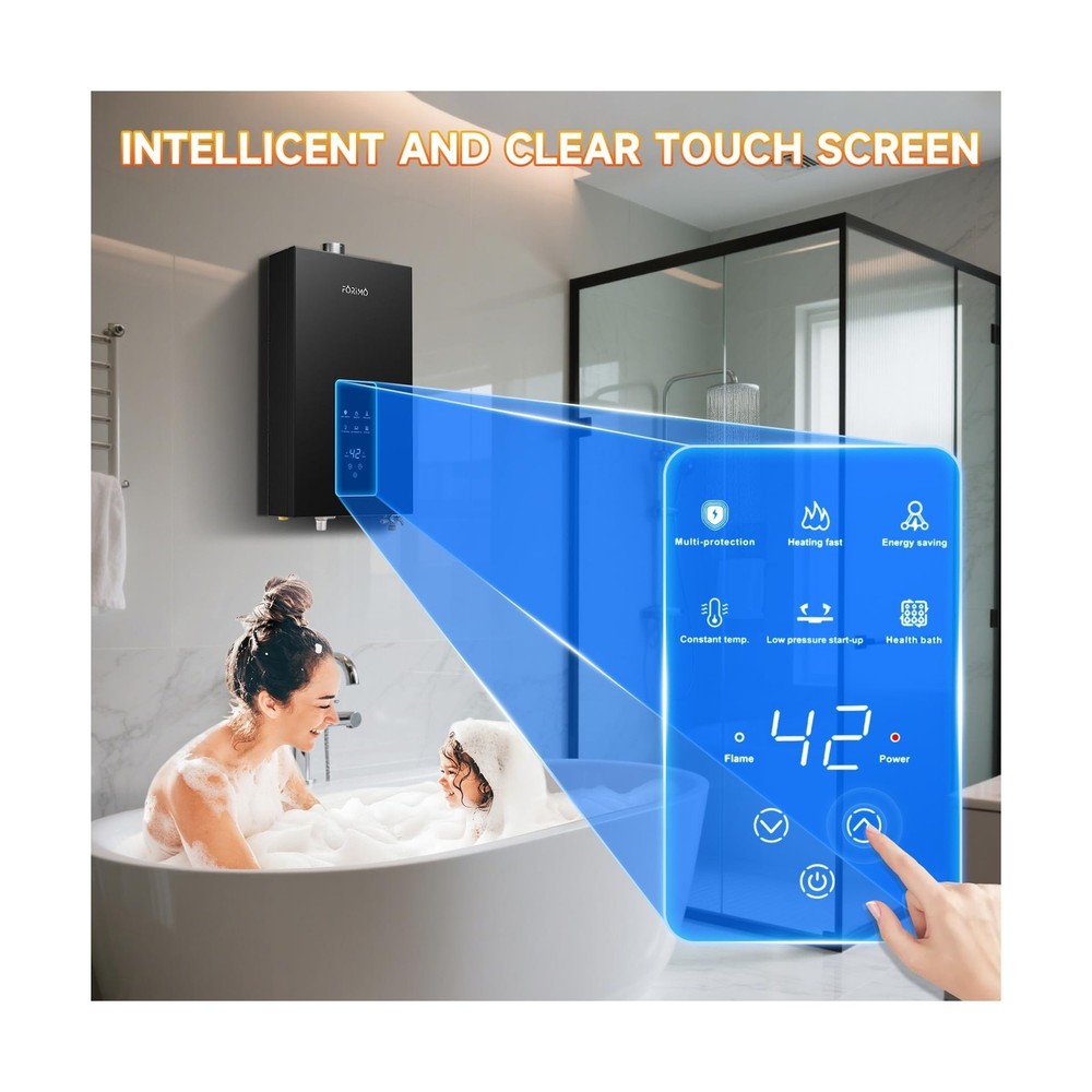 Natural Gas Tankless Water Heater, 4.21GPM 16L Indoor,Constant propane water ...