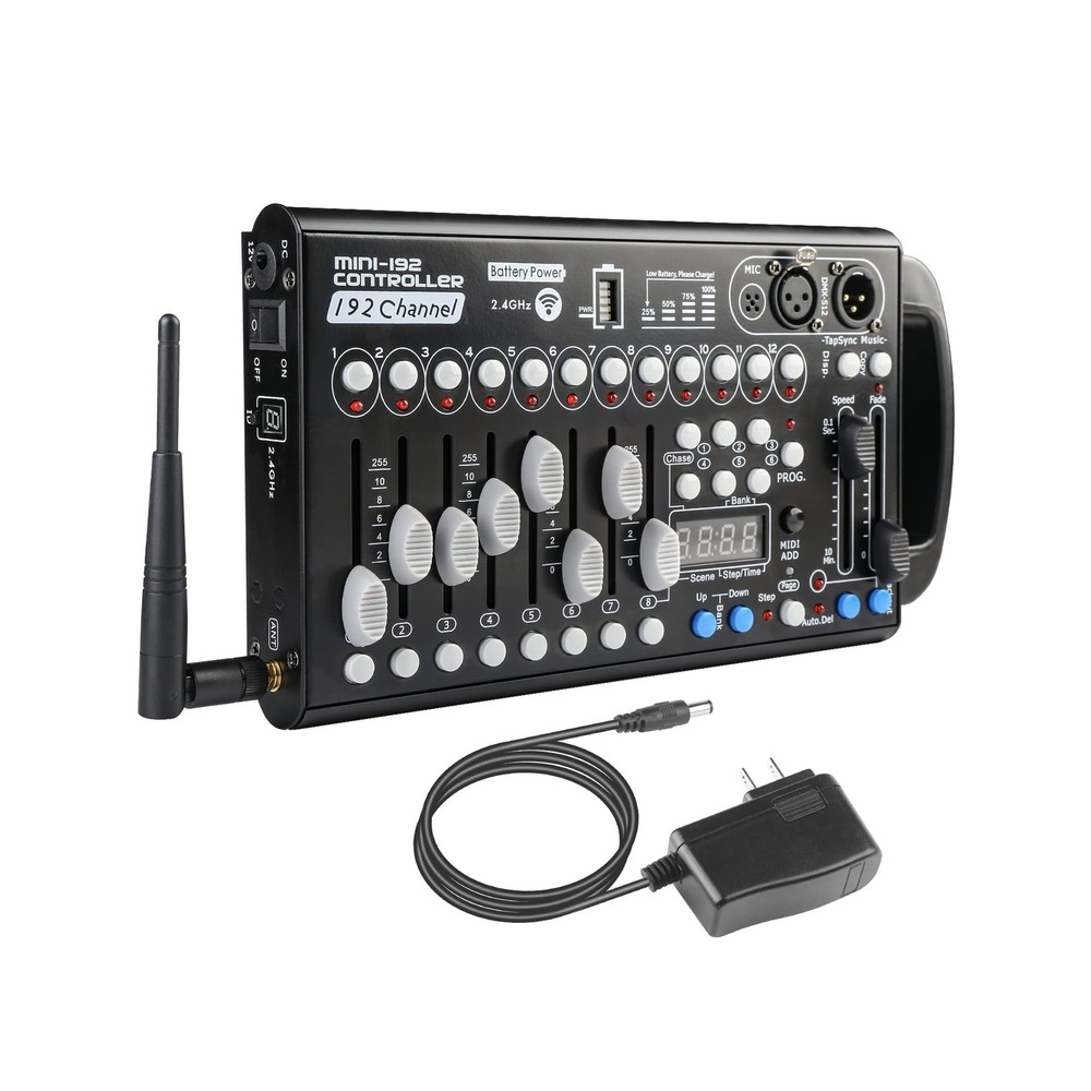 MAD OWL Built-in Battery Ultra-Thin Portable DMX512 Console 192CH programmabl...