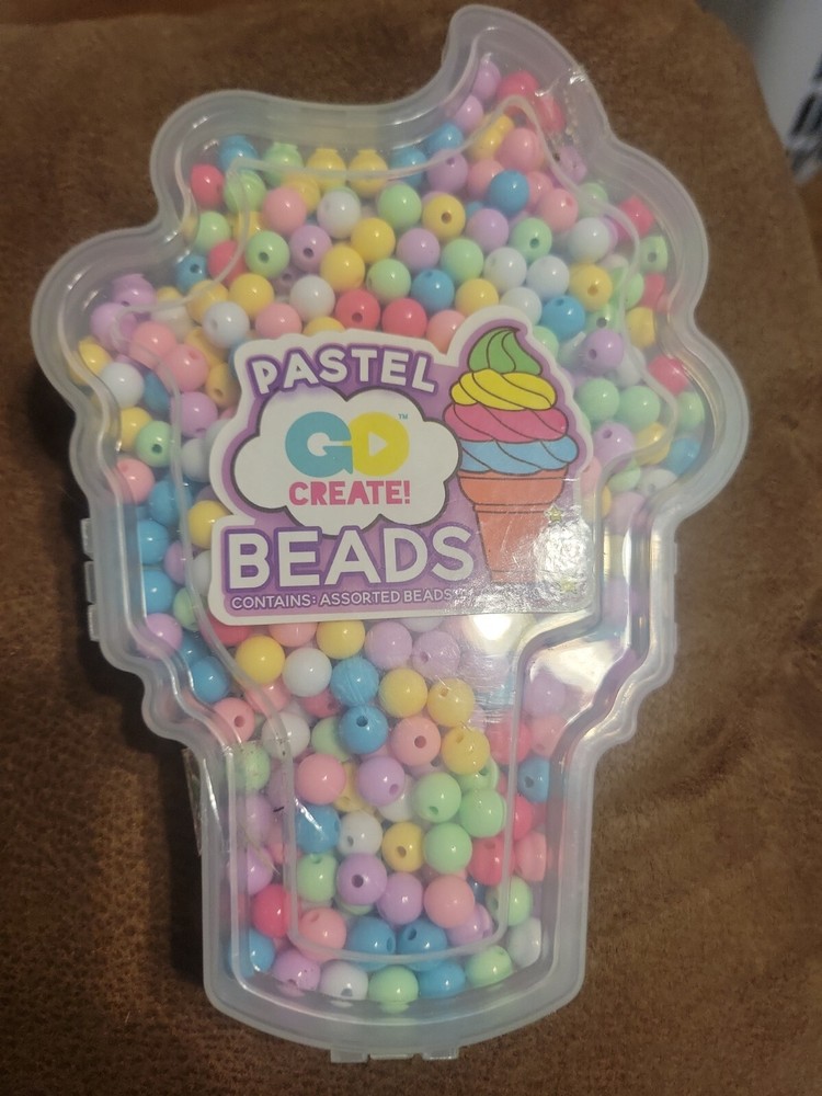 6.4oz Pastel Beads Contains Assorted Beads: