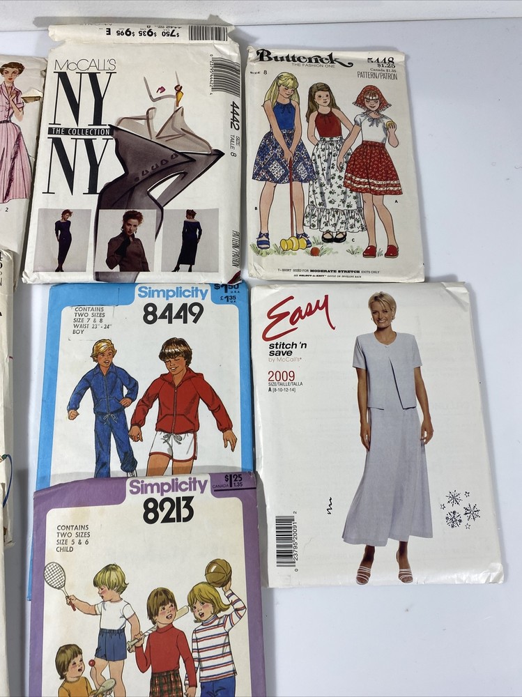 Vintage Sewing Patterns Butterick Lot
