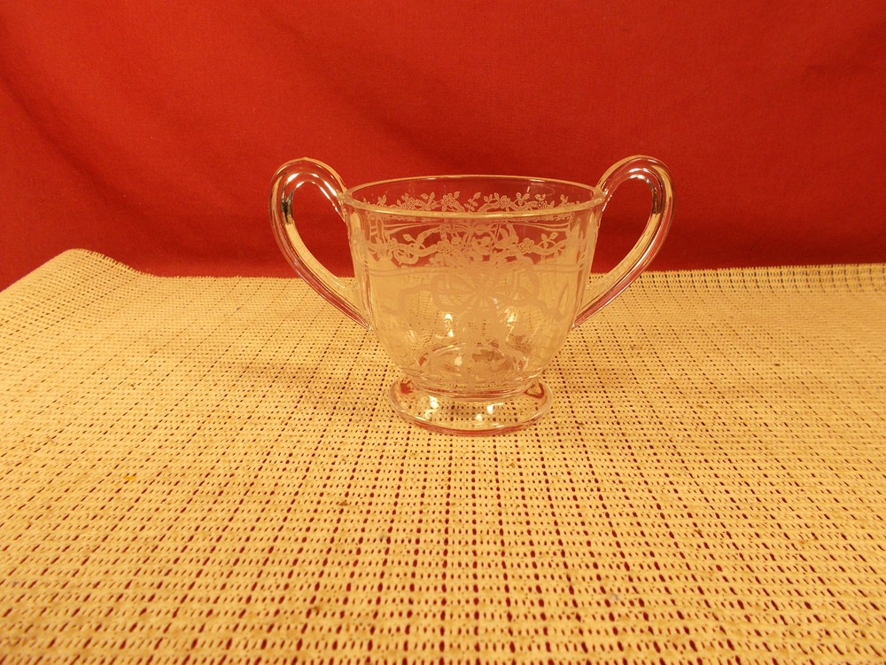 Fostoria Crystal June Pattern Open Sugar Dish