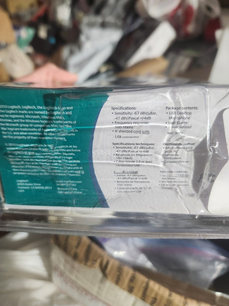 Logitech USB Desktop Microphone for PC Mac - BLACK/ SILVER