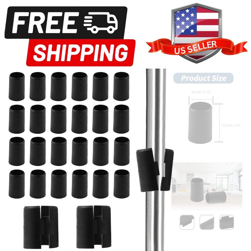 54 Pack Wire Shelf Clips, 3/4 Inch Dia Split Shelving Sleeves Replacements fo...
