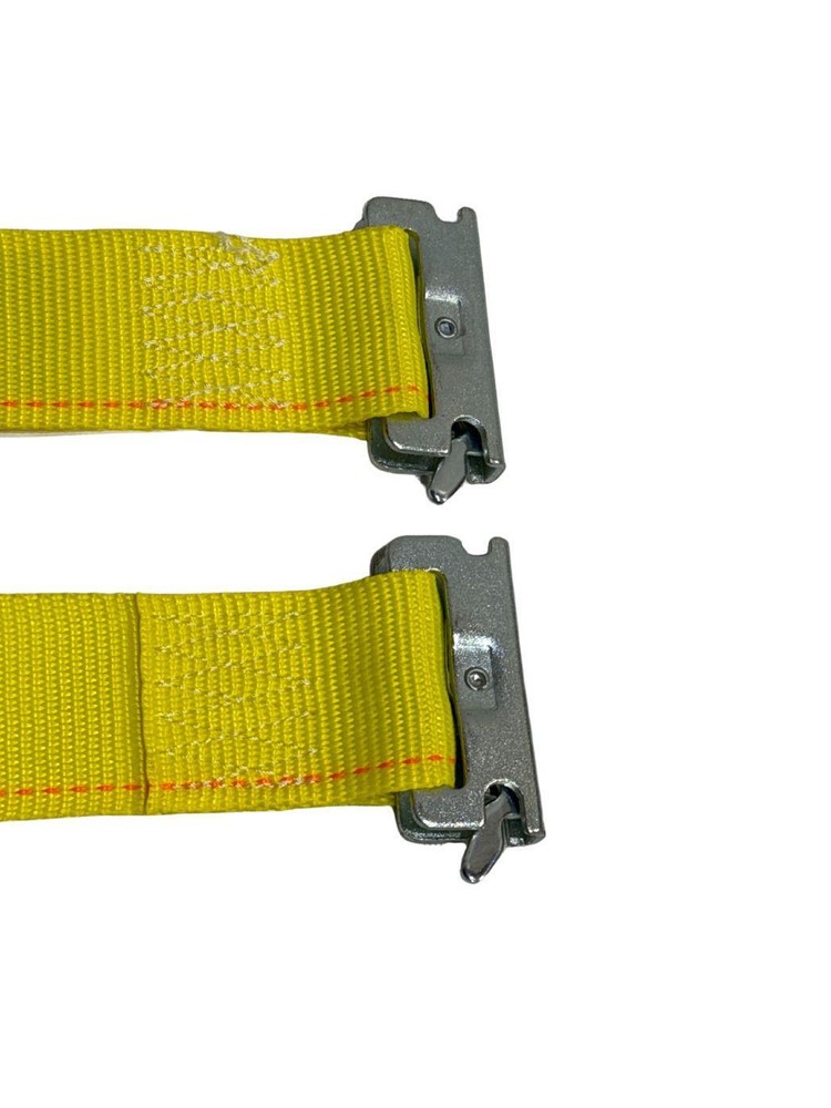 2"x12' Yellow E-Track Cam Buckle Strap (2 Pack)