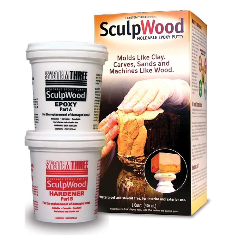 Sculptwood Putty by System Three ( 1 Quart kit )