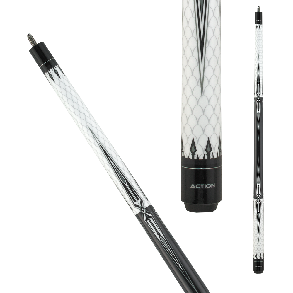 Action BW17 Black and White Pool Cue