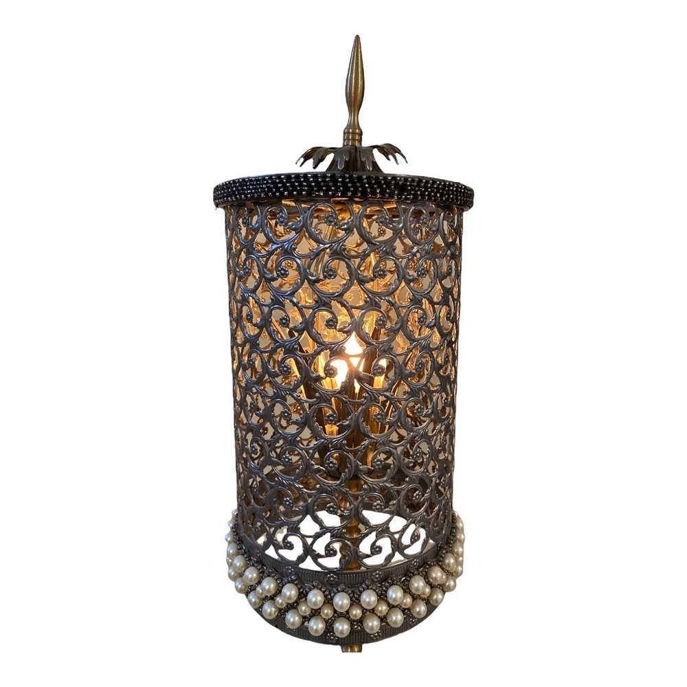 1920s Style Custom Made Lamp w/ Bead Accent