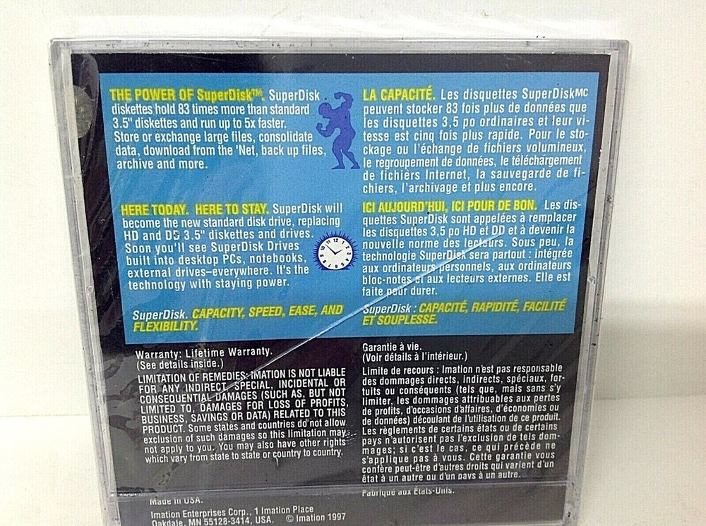 Imation LS120 SuperDisk 120MB, Brand New, - Sealed