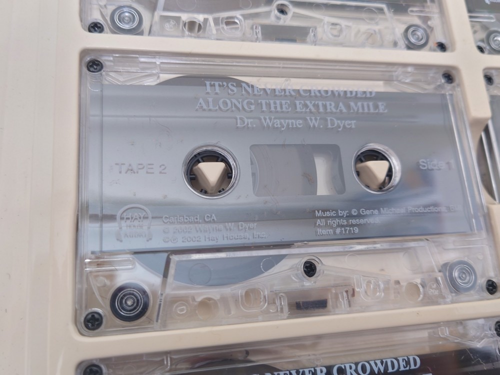 2002 Wayne Dyer It's Never Crowded Along The Extra Mile 6-Cassette Tape Program