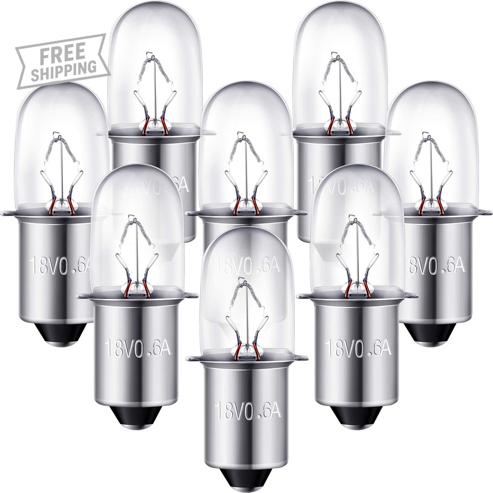 8 Packs 780287001 Flashlight Bulbs Replacement Bulbs Compatible with 18V Flashli
