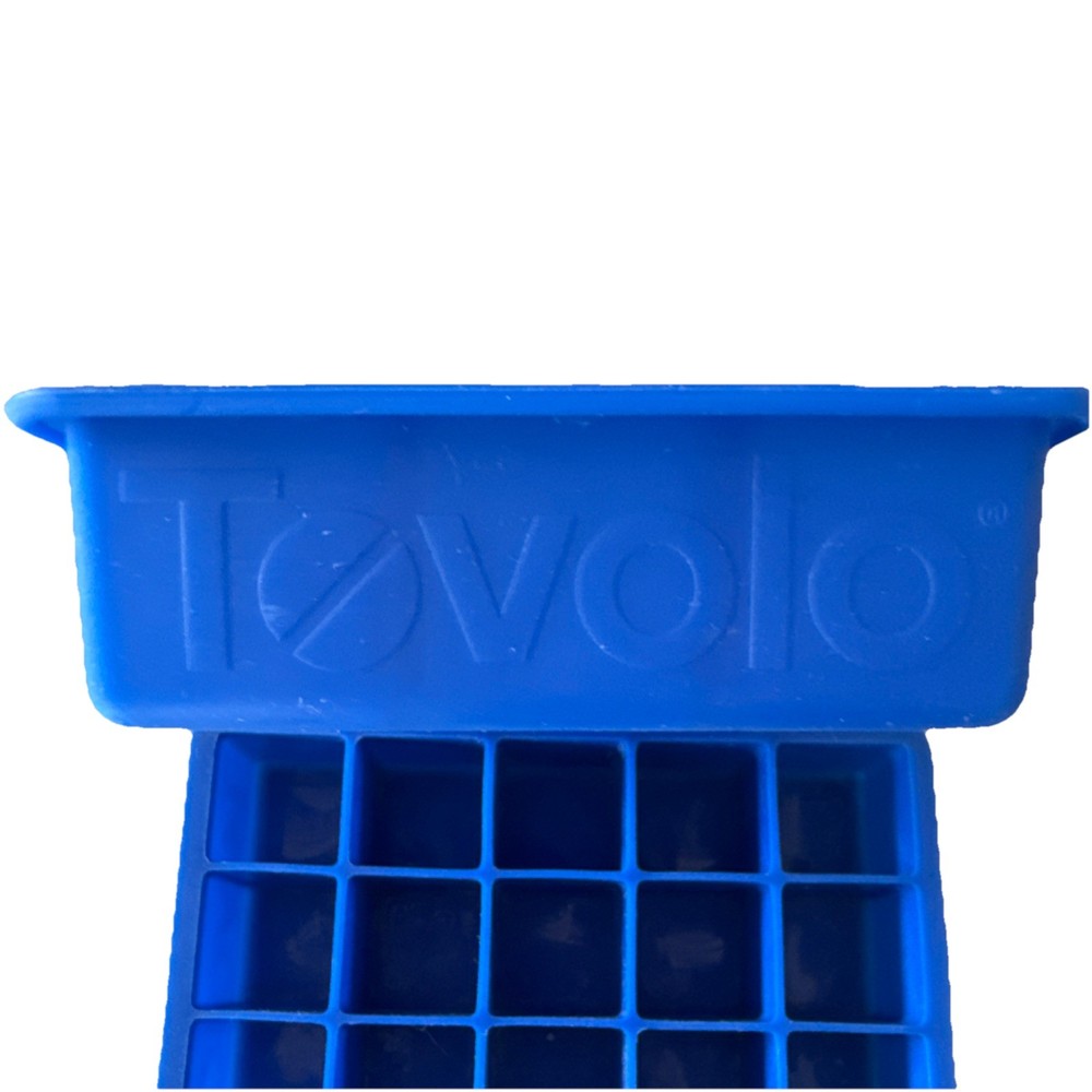 Tevolo Blue Silicone Ice Cube Tray 2 Pack Square Stackable Dishwasher Safe