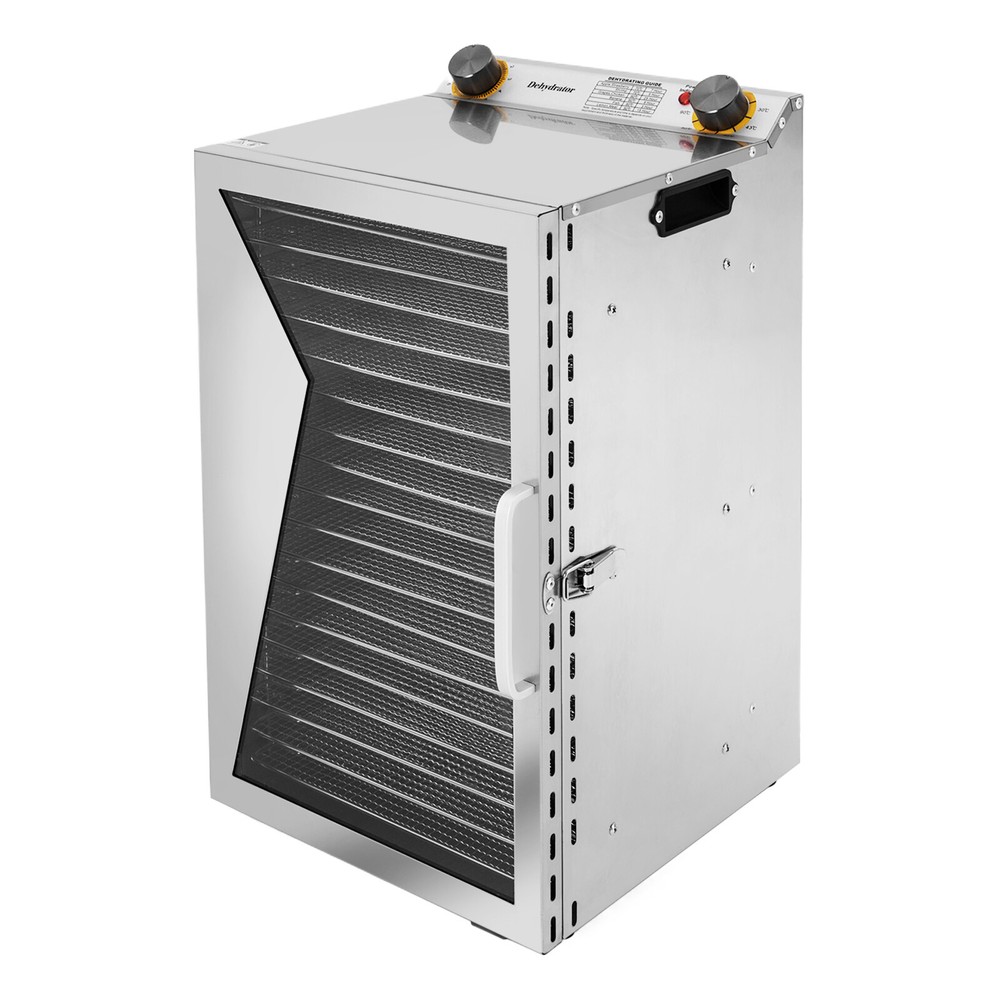 18 Trays Food Dehydrator Machine Stainless Steel Adjustable Temp & Timer