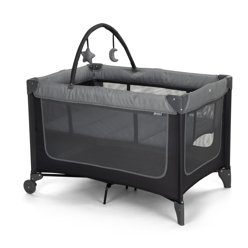 Basic 2-In-1 Play Yard with Bassinet, Gray